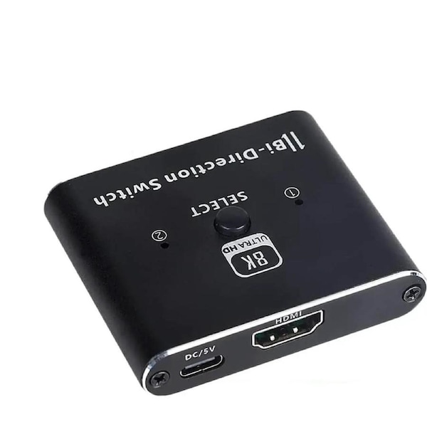 8K@60Hz HDMI 2.1 Ultra HD High Speed 48Gbps Bi-Directional Switch 2in 1out/1in 2out 8K@60Hz 4K@120Hz Converter Compatible with Xbox PS5 Projectors Monitors