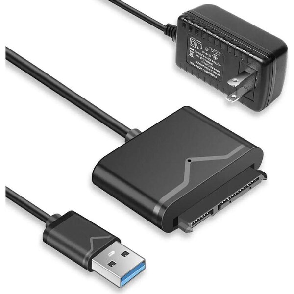 ESTONE USB to SATA Converter USB 3.0 to Hard Drive Adapter Cable Compatible 2.5/3.5 inch Hard Drive Disk SSD HDD,12V 2A Power Adapter Included,Support UASP