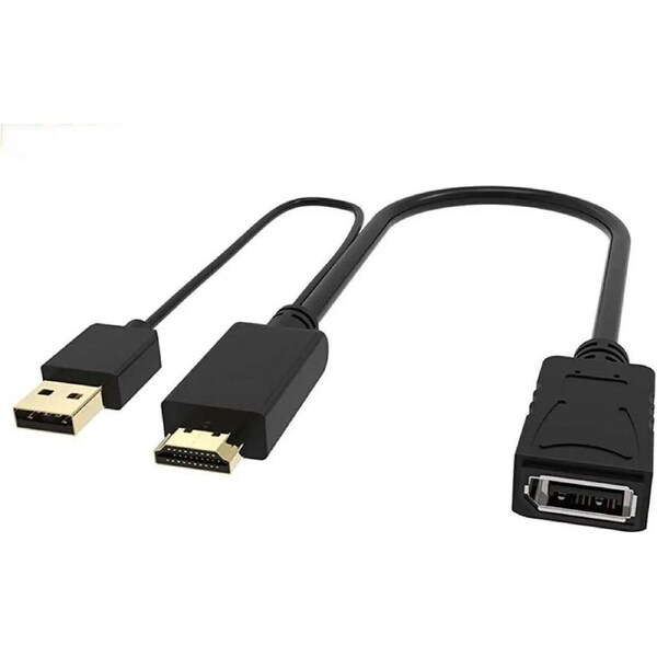ESTONE 4K@60Hz HDMI to DisplayPort Adapter with USB Power, 4K X 2K@60Hz HDMI Male to DP Female Adapter/Converter Compatible with Xbox One/PS4/PS5/NS (OZHD1)