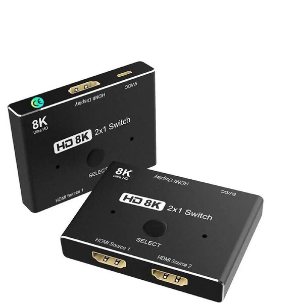 HDMI 2.1 Ultra HD High Speed 48Gbps Directional Switch Only 2in 1 out 8K@60Hz 4K@120Hz Splitter Converter Cable