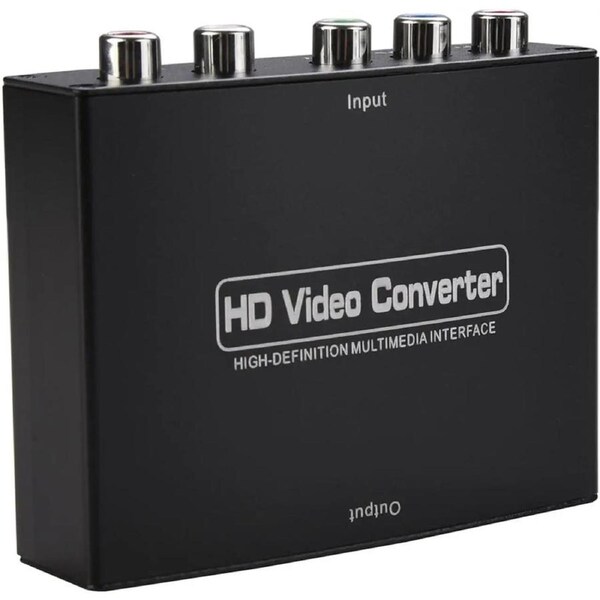 Component to HDMI Converter, YPbPr+L / Audio HD Video Converter 5RCA RGB to HDMI Converter Adapter, Support HD 1080P, DTS, Dolby Digital, OZSC-1
