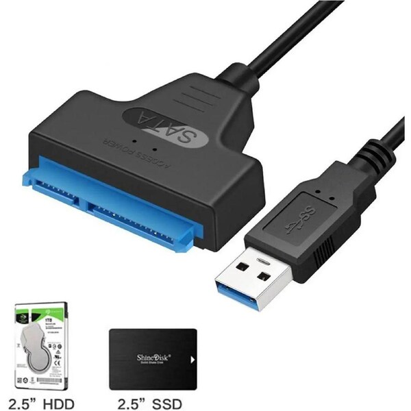 ESTONE USB 3.0 to 2.5 SATA III Hard Drive Adapter Cable w/UASP SATA to USB 3.0 Converter for SSD/HDD - Hard Drive Adapter Cable, 2-Pack