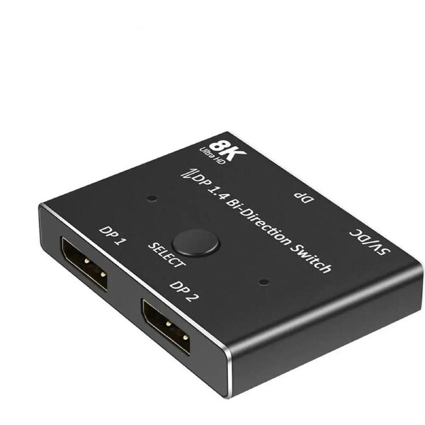 ESTONE DP 1.4 DisplayPort 8K Converter Switcher Adapter Bidirectional Splitter DP for PC/Monitor Support Support 8k@60Hz /5K@60Hz/ 4K@120Hz for Computer Monitor Projector TV