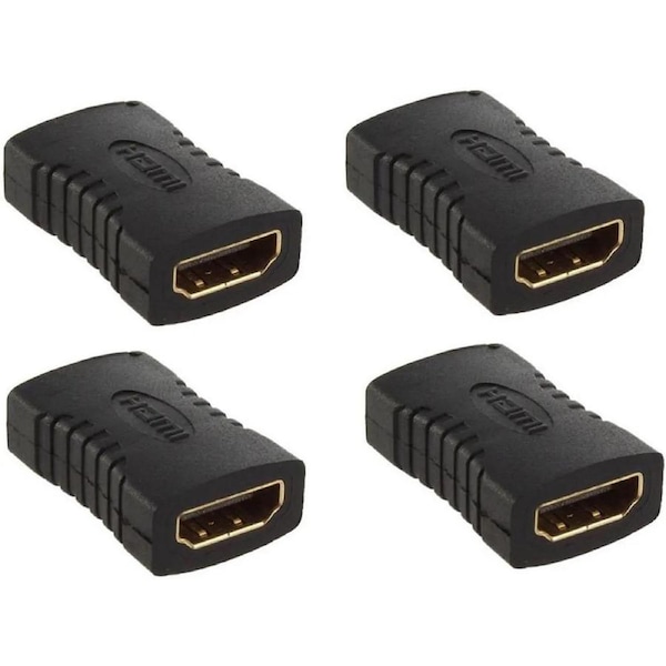 ESTONE HDMI Female to Female Coupler Adapter (4 Pack), 29 x 22mm, Black