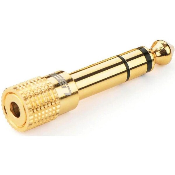 ESTONE Stereo Audio Adapter, 6.35mm (1/4 inch) Male to 3.5mm (1/8 inch) Female Headphone Jack Plug, Gold Plated