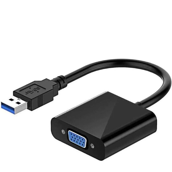 ESTONE High Speed USB 3.0 to VGA Adapter Converter, High Speed USB to VGA Adapter PC Laptop Full HD External Video Card Multi-Display Video Converter for Win 7/8/10, NO Need CD Driver (Black)