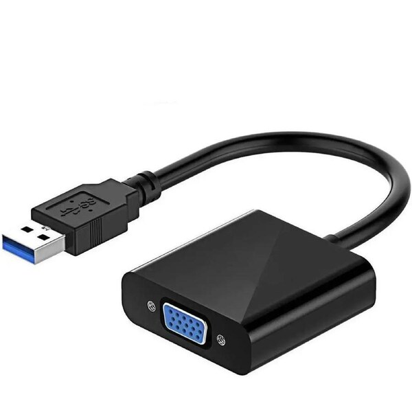 ESTONE USB to VGA Converter, USB 3.0/2.0 to VGA Adapter Multi-Display Video Converter- PC Laptop Windows 7/8/8.1/10,Desktop, Laptop, PC, Monitor, Projector, HDTV, Chromebook. No Need CD Driver(Black)