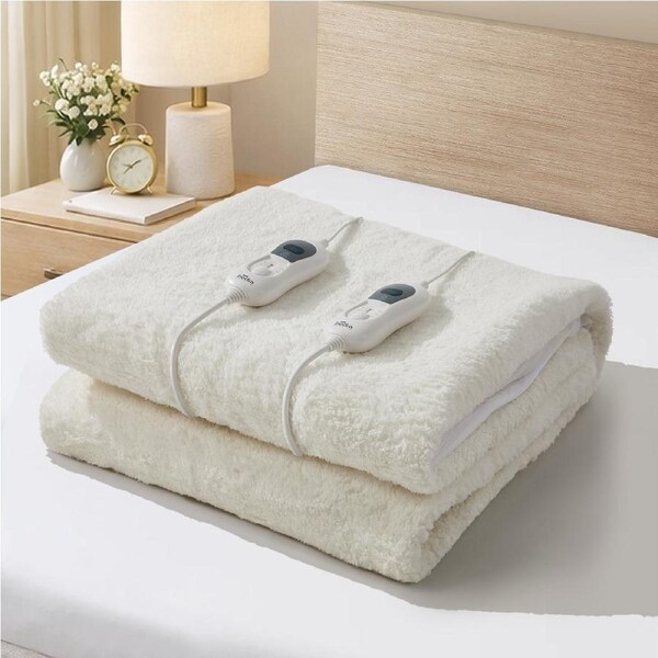 Bedra Electric Heated Blanket Fully Fitted Fleece Underlay Winter Pad Queen