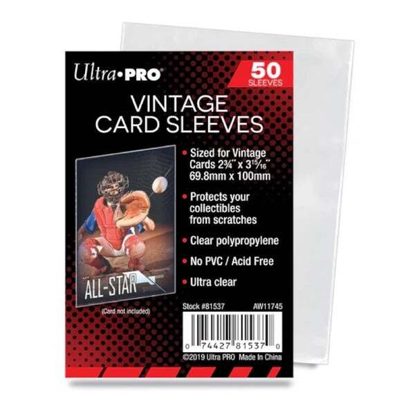 Ultra Pro: UP81537 2-3/4"x3-15/16" Vintage Card Sleeves
