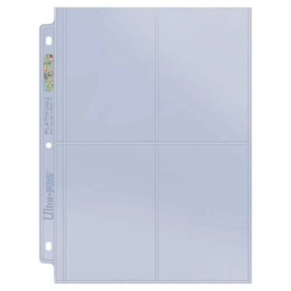 Ultra Pro: UP81418 4-Pocket Platinum Page with 3-1/2"x5-1/4" Pockets