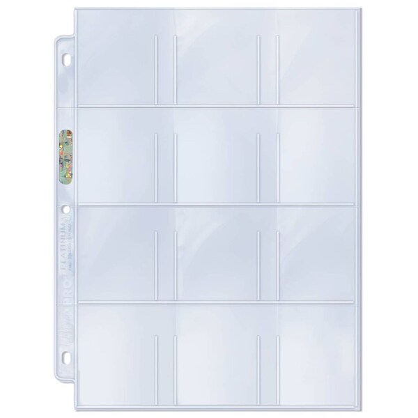 Ultra Pro: UP81423 12-Pocket Platinum Page with 2-1/4"x2-1/2" Pockets