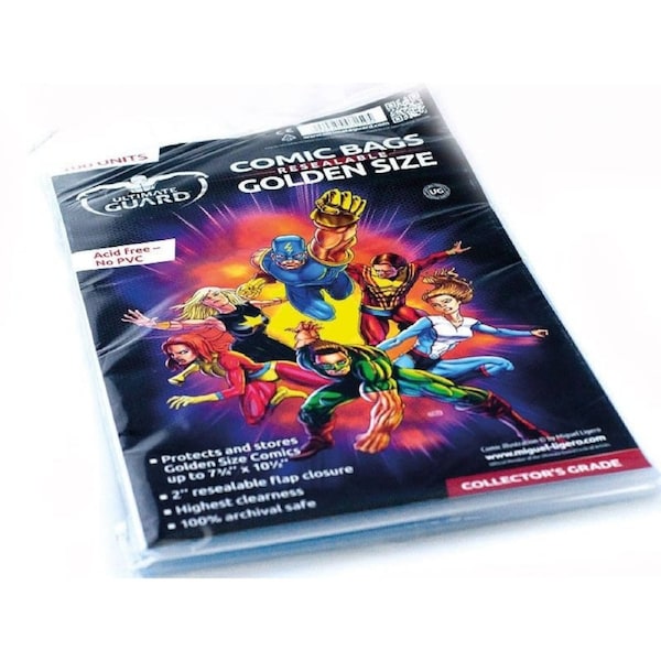 Ultimate Guard: Comic Bags Resealable Golden Size