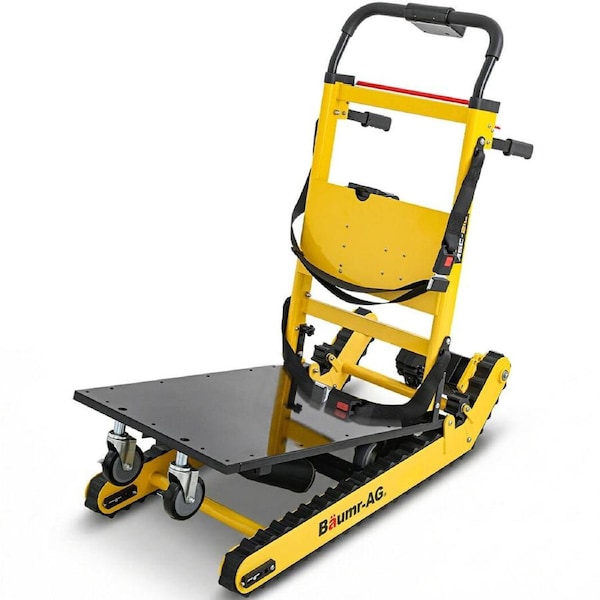 Baumr-AG Heavy Duty 400W Electric Stair Climbing Hand Truck 210kg Load Adjustable Tilt, Foldable Motorised Dolly Cart for Moving Furniture Appliances Equipment