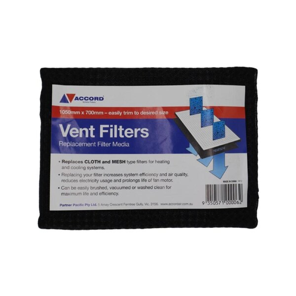 Accord 1050 x 700mm Plastic Vent Replacement Filter RF2