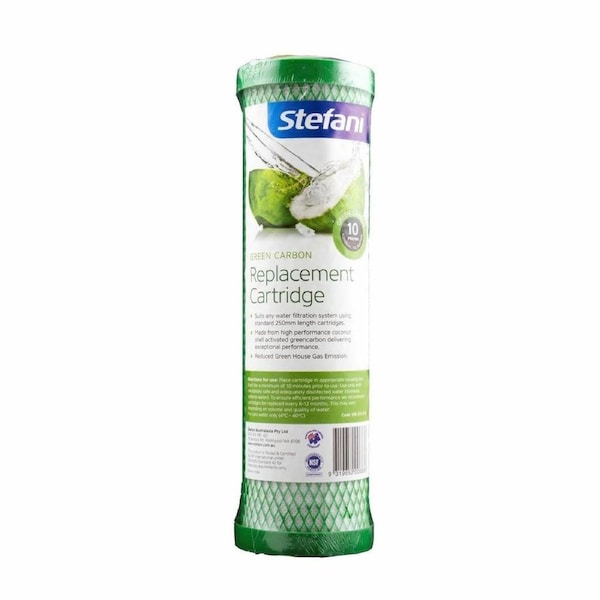 Stefani 10 Micron Green Carbon Replacement Cartridge 250mm Carbon Filter