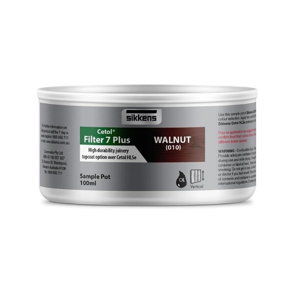 Sikkens Walnut Cetol Filter 7 Plus 100ml Oil Based Timber Stain