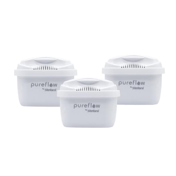 Stefani Pureflow Replacement Filter Cartridge 3 Pack - 150L BPA Free