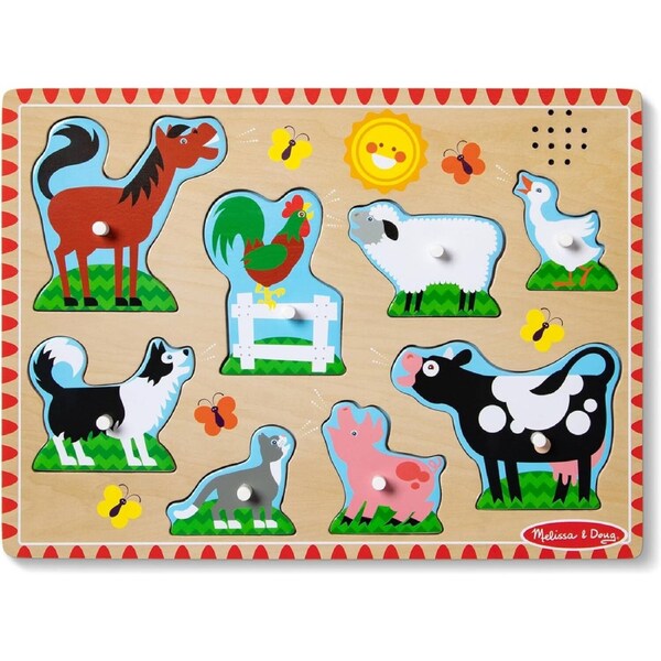 Melissa & Doug - Farm Animals Sound Puzzle 8pc