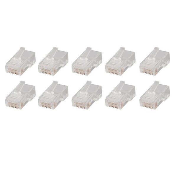 Antsig RJ45 Connectors for CAT5 Cable 10 Pack Polycarbonate Gold Plated AP6045-BUN