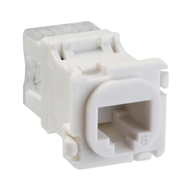 DETA Cat 6 RJ45 Ethernet Grid Plate Insert - 20mm Plastic - Easy Install