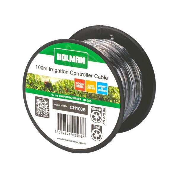 Holman 100m Black Wire Irrigation Cable - 100m - Black Wire - Durable