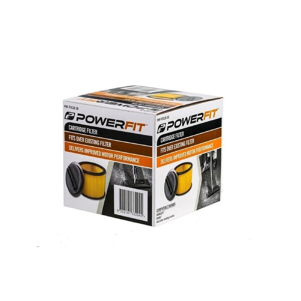 Powerfit Cartridge Filter - Replacement - 185mm - Yellow - Improved Efficiency
