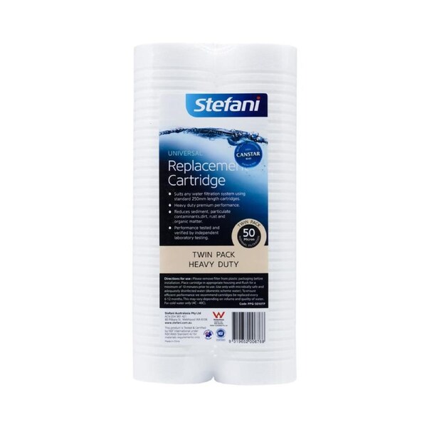 Stefani 50 Micron 250mm Heavy Duty Universal Filter Twin Pack
