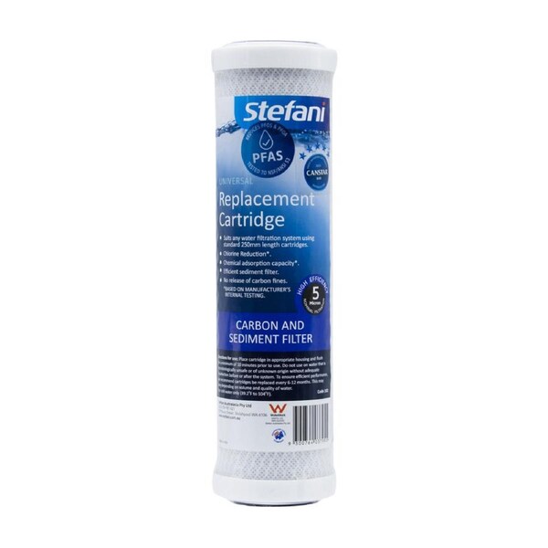 Stefani 250mm Carbon Block Cartridge 5 Micron High Efficiency Filter