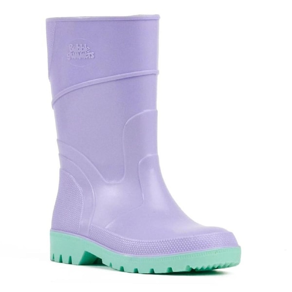 Bata Kids Gumboots Size 13 - Purple and Green - Lightweight Waterproof