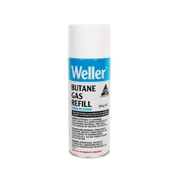Weller Butane Gas Refill - 200g Canister - Extra Filtered - Australian Made