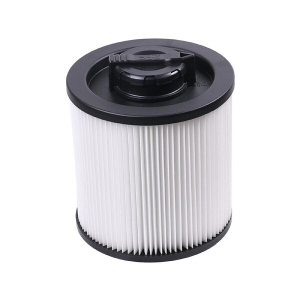 DeWALT 22L Wet and Dry Vacuum Cartridge Filter - 155mm x 166mm - White - Washable