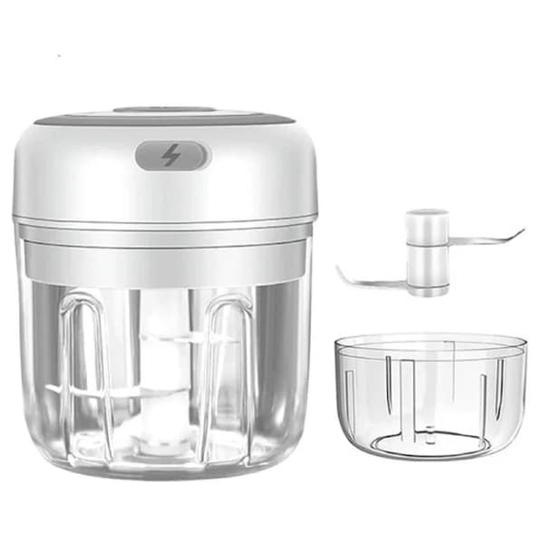 NNEOBA Mini Electric Food Chopper, 250 mL + 100 mL, One-Touch Operation, Safe Design