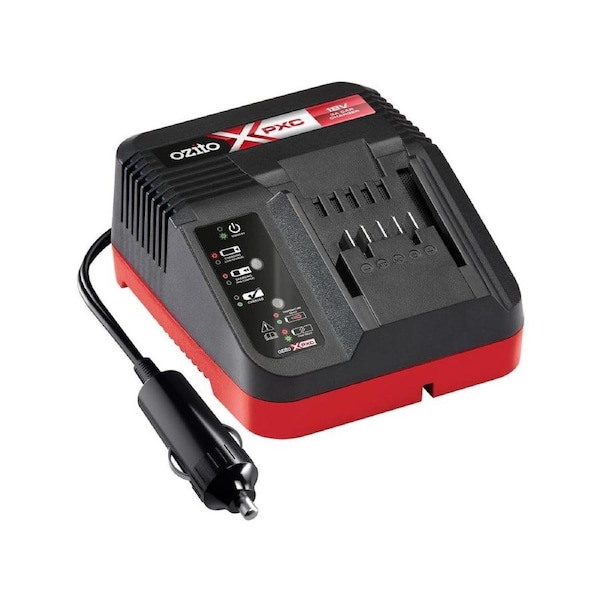 Ozito PXC 18V 12V Car Charger PXCG 012 - Efficient Charging - Red and Black