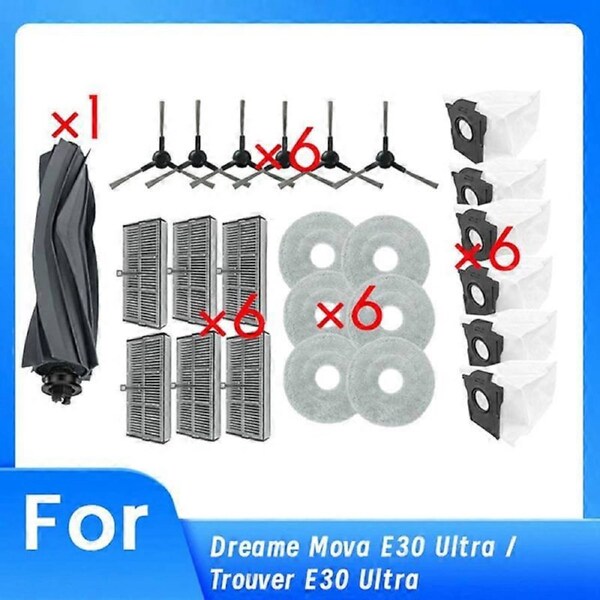 25 Pcs for E30 Ultra / Trouver E30 Ultra Sweeping Robot Cleaner Parts Replacement