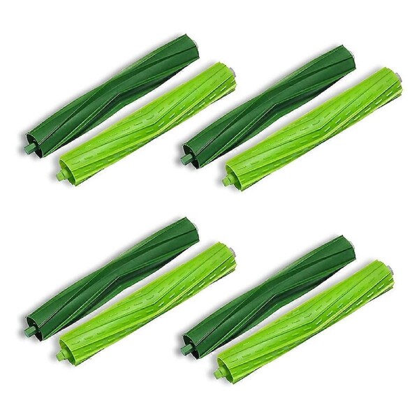 4 Set Rubber Roller Brushes Replacement Parts Compatible with IRobot Roomba I7 I7+ I1 I1+ I6 I6+ I3 I3+ I4 I4+ I8 I8 E5