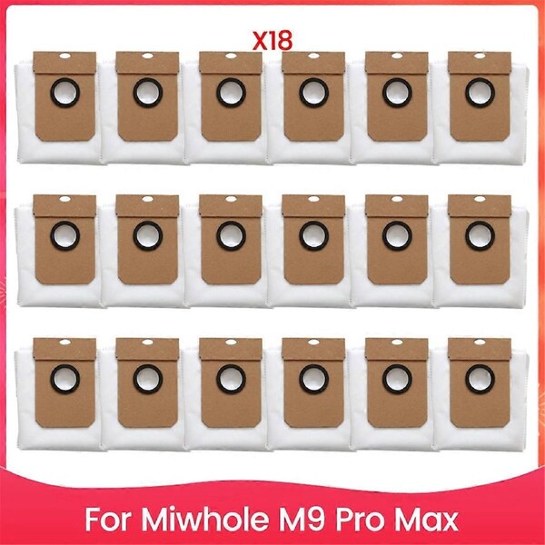 18PCS Dust Bag for Miwhole M9 Pro Max Vacuum Cleaner Replacement Parts Large Capacity Dust Bag