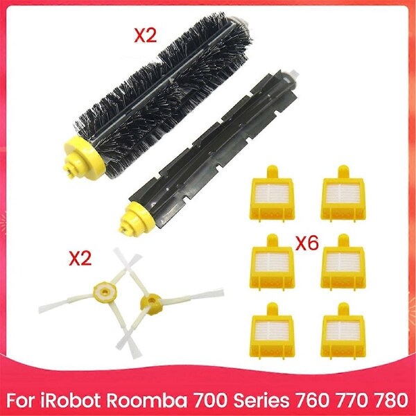 For 700 Series 760 770 780 Spare Parts Bristle & Flexible Beater Brush Side Brush HEPA Filter