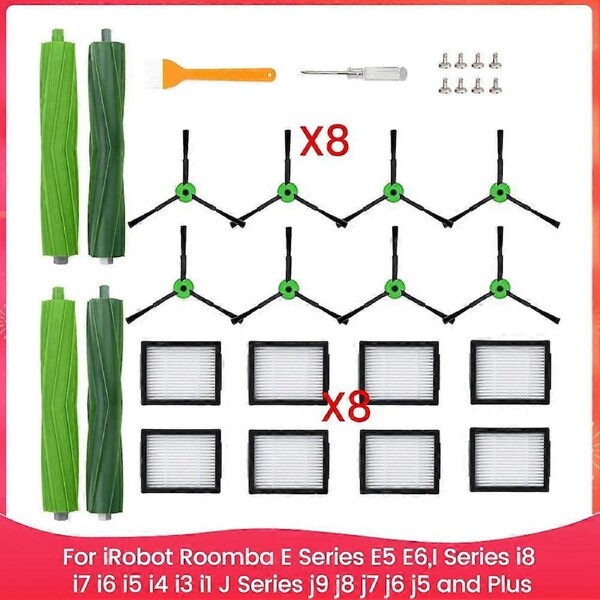 For IRobot Roomba E Series E5 E6,I Series I8 I7 I6 I5 I4 I3 I1 J Series J9 J8 J7 J6 J5 and Plus Vacuum Brushes Filter