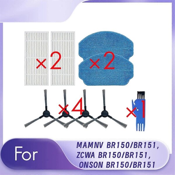 9 Pcs for BR150/BR151, BR150/BR151, BR150/BR151 Vacuum Cleaner Accessories Replacement Kits