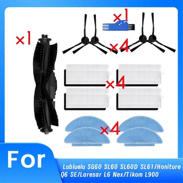 14 Pcs for SG60 SL60 SL60D SL61/ Q6 SE/ L900 Sweeping Robot Cleaner Parts Replacement