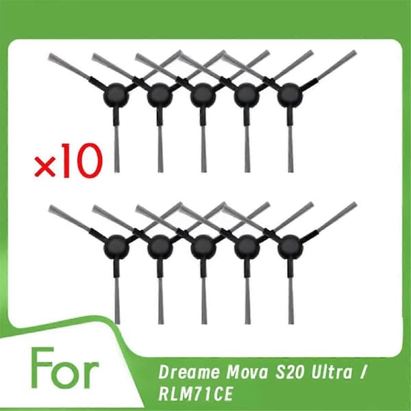 10 Pcs Side Brush for S20 Ultra / RLM71CE Vacuum Cleaner Accessories Cleaner Parts Replacement