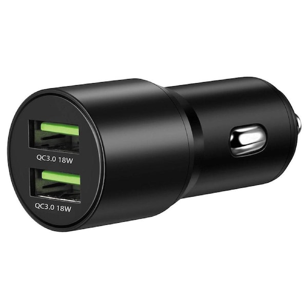 Antsig 36W 2-Port USB Car Charger Metal AP629B