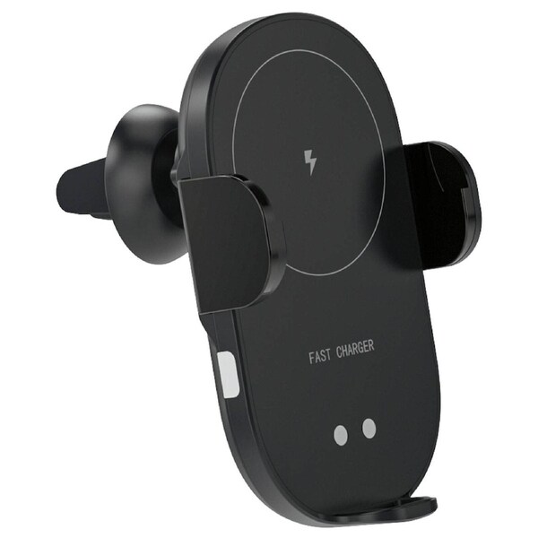 Antsig 15W Wireless Car Charger - Automatic One-Hand Operation - Vent & Suction Mount - 110mm x 50mm x 70mm