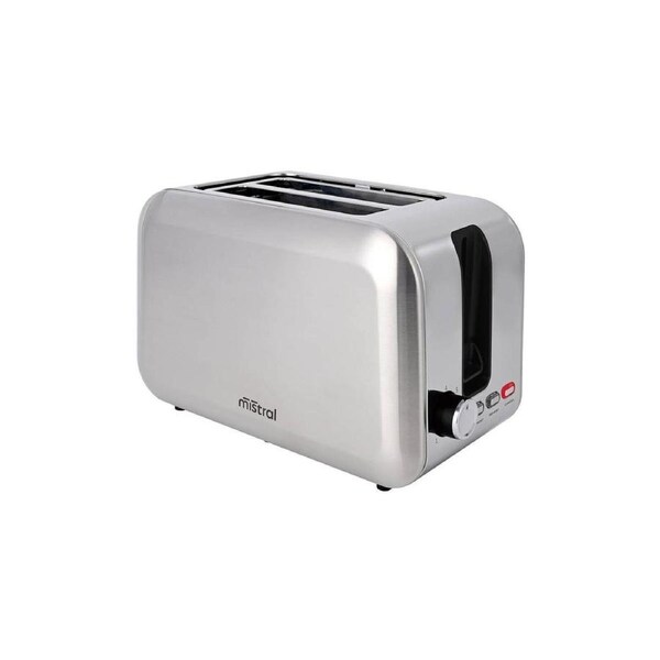 Mistral 2 Slice Toaster BT337 - Stainless Steel - 288mm x 178mm x 158mm - Adjustable Browning Control - Easy Clean