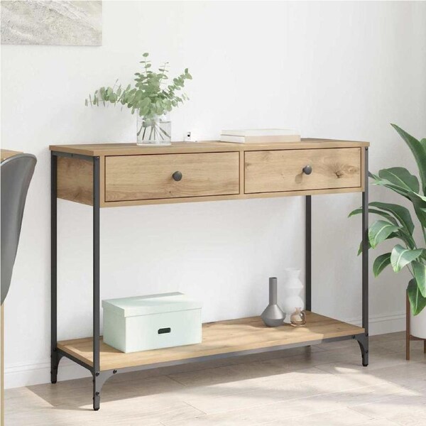 Console Table Artisan Oak 100 x 34,5 x 75 cm Engineered Wood vidaXL