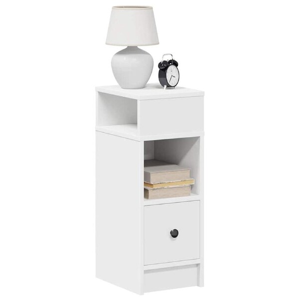 Bedside Cabinet with Drawer White 25x31x66 cm vidaXL