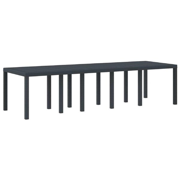 Garden Table Anthracite 300 x 100 x 73 cm Poly Rattan vidaXL