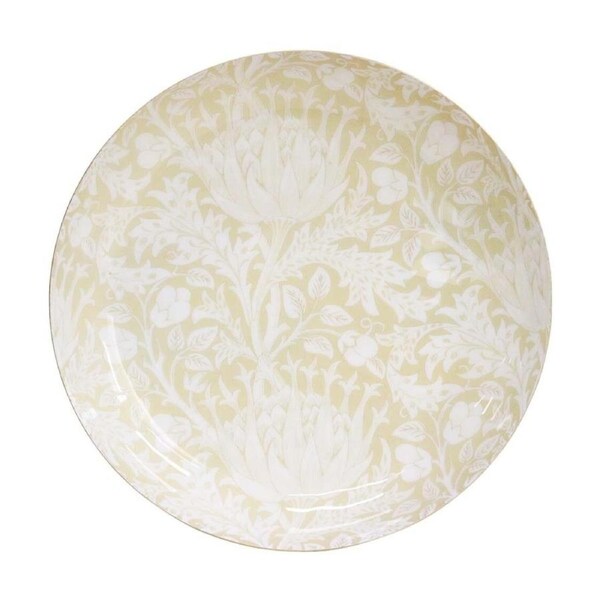 LVD William Morris Beige And Brass Decorative Round Metal Bowl Decor 27x27x4cm