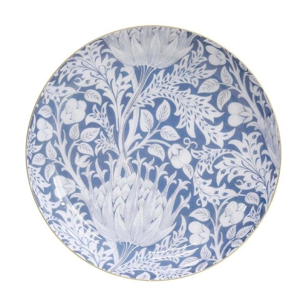 LVD William Morris Marengo And Brass Decorative Round Metal Bowl Decor 21x21x3cm
