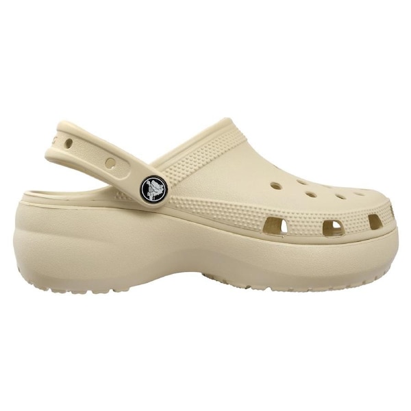 Crocs Women's Classic Platform Clogs Bone (US 4-10) US Women's 5